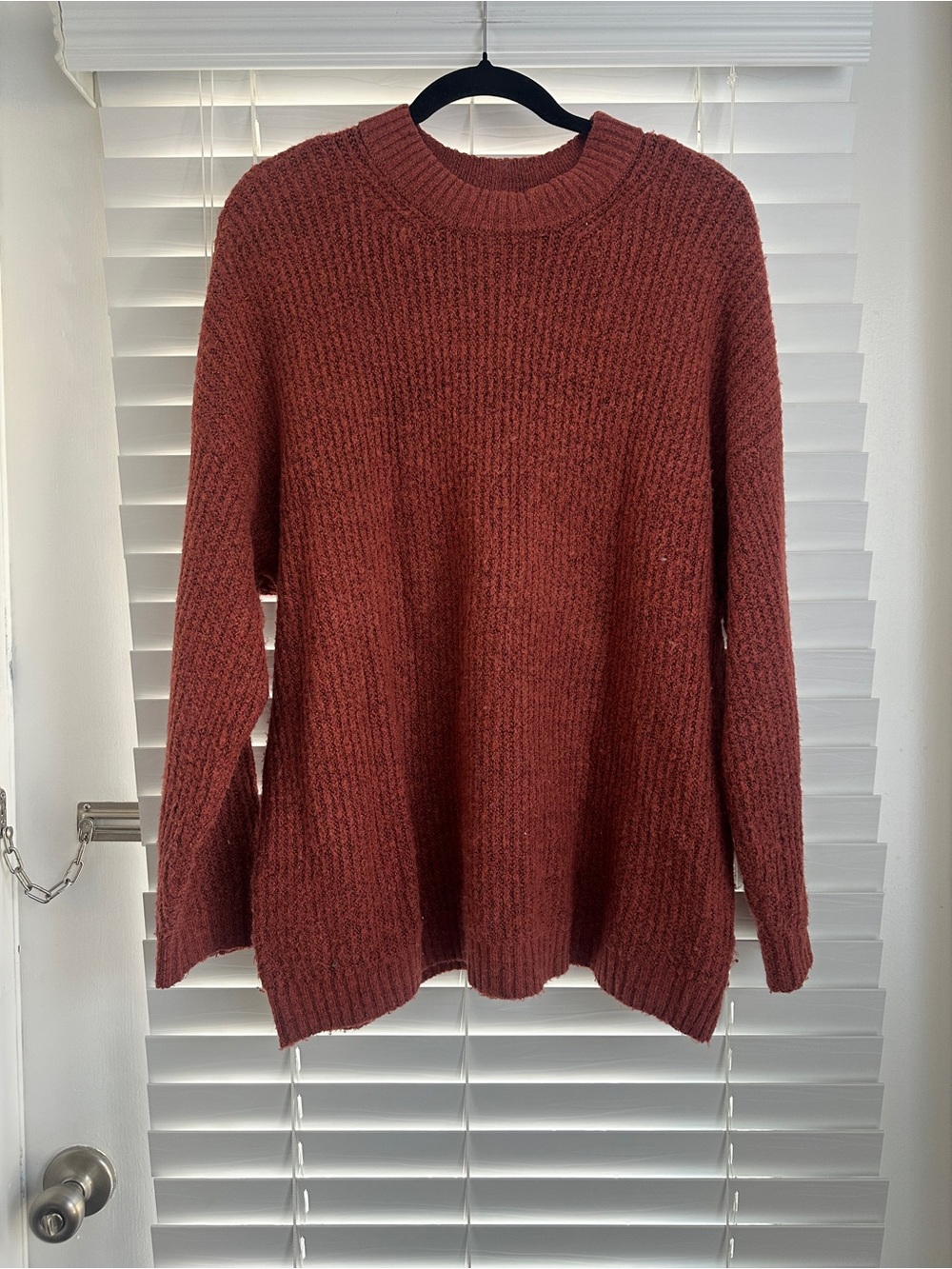 American Eagle Cozy Knit Sweater in Rust